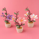 Hand woven - Knitted - Magnolia - Potted Plants - Decorations -01.