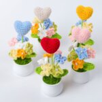 Handmade Weaving - Knitted - Love Bouquet - Potted Plants - Decorations - Birthday Gifts.
