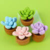 Hand woven - Knitted - Succulent Plants - Potted Plants - Decorations -01.